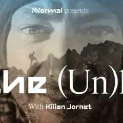 Affiche du film "Into the (Un)known" avec Kilian Jornet, explorant les défis de l'alpinisme.