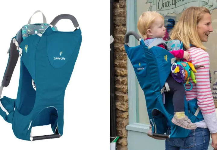 Porte bébé rando LittleLife pour jeune enfant, idéal pour les balades et les aventures en famille.