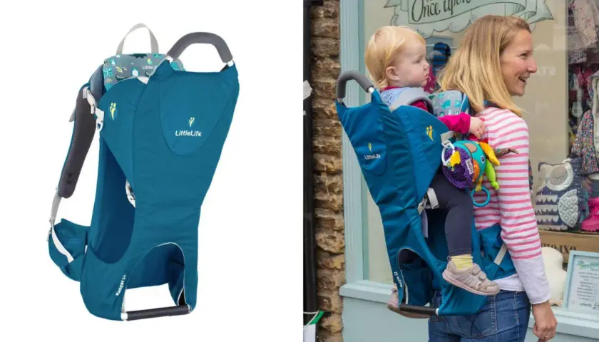 Porte bébé rando LittleLife pour jeune enfant, idéal pour les balades et les aventures en famille.